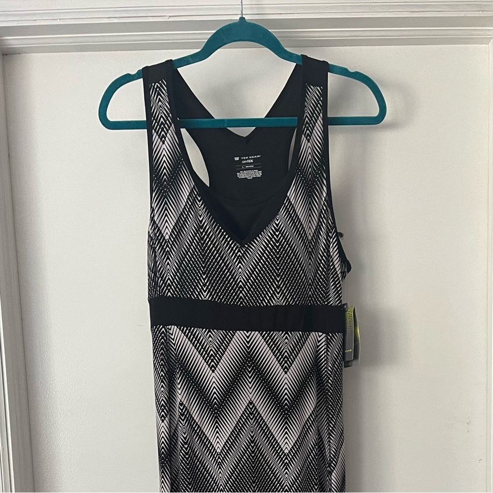 Black and White Chevron Pattern Dress